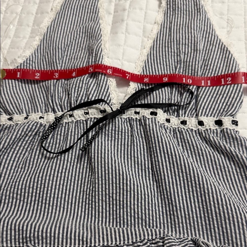 PacSun Navy and White Striped Halter Tank - Picture 4 of 9